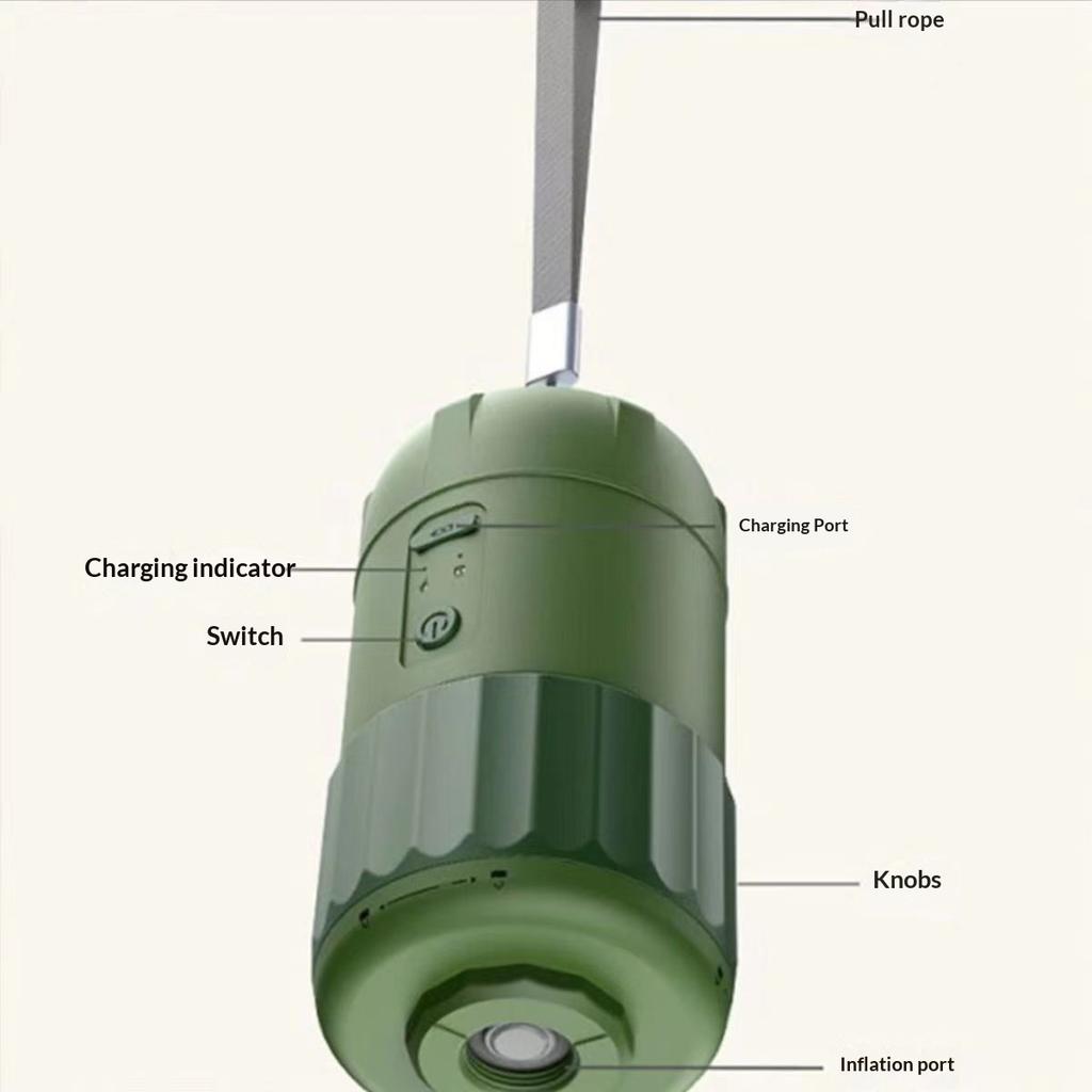 Outdoor Wireless Air Pump Rechargeable Electric Inflator for Camping Tent Mattress Hiking