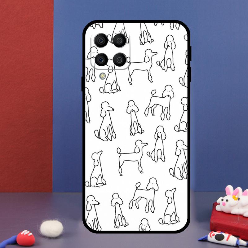 Cartoon Poodle Dog For Samsung Galaxy M12 M13 M33 M23 M53 M15 M55 M31 M51 M14 M34 M54 M20 M32 M52 Phone Case