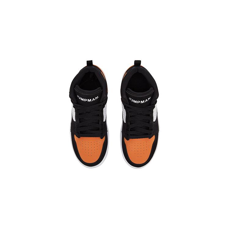Jordan Access Mid top Vintage Basketball Shoes Black Orange Children Aged 3 7 Years Old (Unisex) Kids' Basketball Shoes AV7942 008