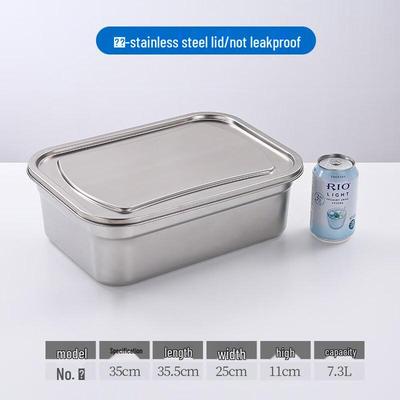 Контейнер для хранения продуктов из нержавеющей стали 304 со стальной крышкой