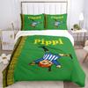 Pippi Adventures Print 3Pcs Bedding Setduvet Cover With 2 Bedropillowcase Home Birthday Gift