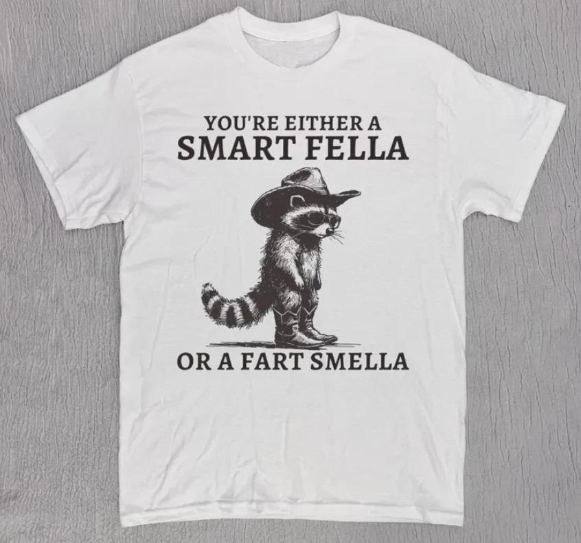 Retro Smart Fella Raccoon 90s Shirt, Funny Raccoon Vintage T-Shirt, Vintage 90s