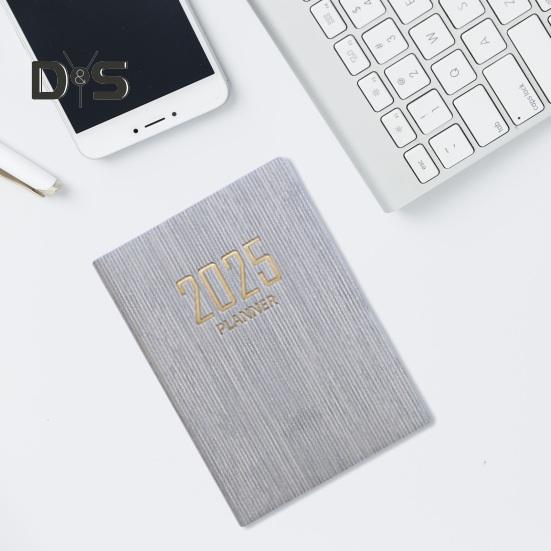 Плотная бумага Блокнот Гладкое письмо Без растекания чернил Обложка из искусственной кожи 2025 Планировщик Устойчивый к чернилам бумажный планировщик