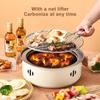 Barbecue Grill Home Portable Charcoal BBQ Grill with Grill Round Non-stick Barbecue Stove Multifunction for Outdoor Camping