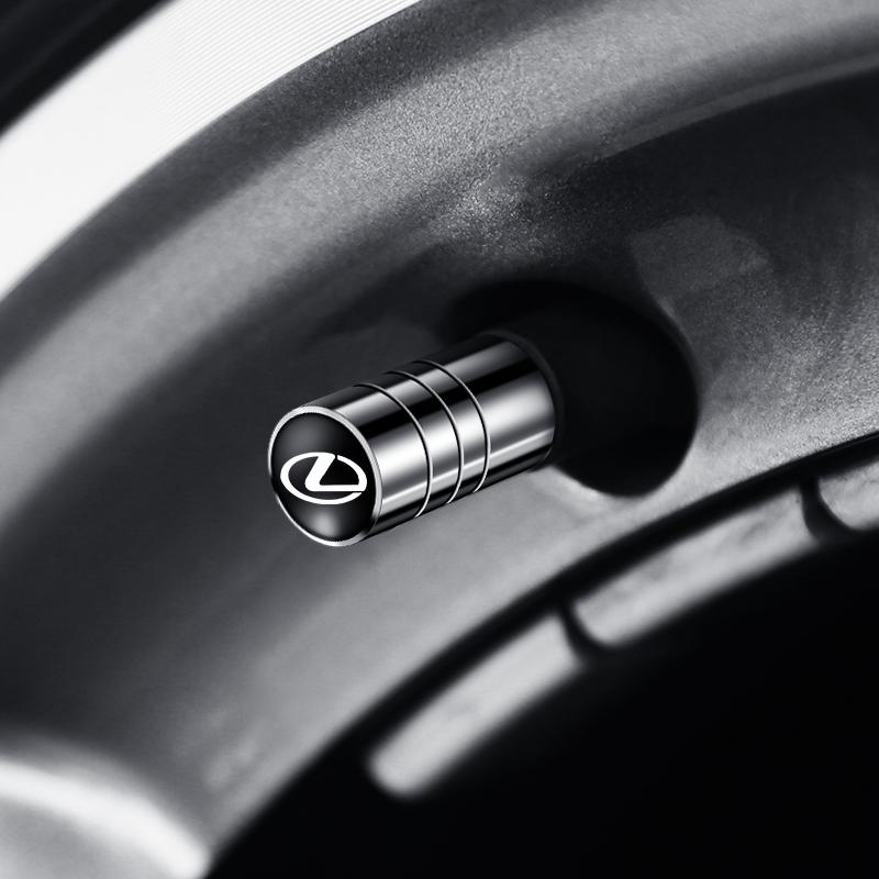 4Pcs Car Wheel Metal Valve Caps Auto Tire Air Stem Cover Bolt Cap For Lexus F-SPORT ES RX NX LS UX LM LX GX LC RZ IS CT GS RC HS