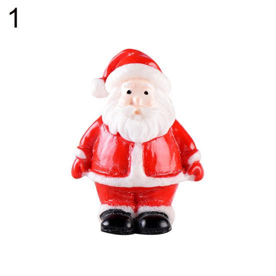 Смола Мини Рождественский Дед Мороз Елка Снеговик Фигурка Сделай сам Фея Сад Декор
