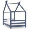VidaXL Kid's Bed Frames Slat Base Slat Frame Bedroom Furniture Home Interior Grey 80x160 Cm 289614