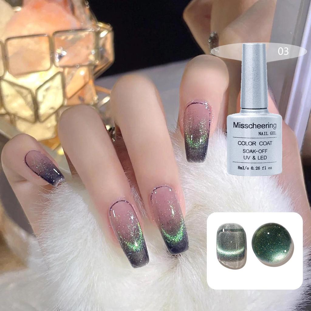 8 мл кошачий глаз магнитный лак для ногтей лазерный магнит синий кристалл УФ-светодиодный лак для ногтей для арт-дизайна маникюра