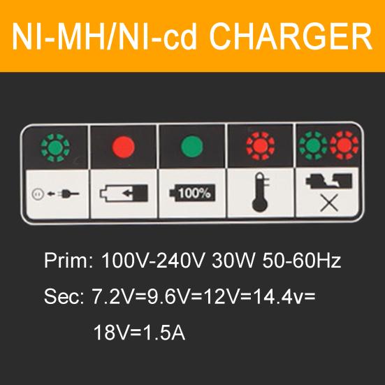 Прочное профессиональное зарядное устройство для электроинструментов с вилкой европейского стандарта 7,2-18 В, адаптер для зарядки аккумулятора Ni-MH/Ni-Cad