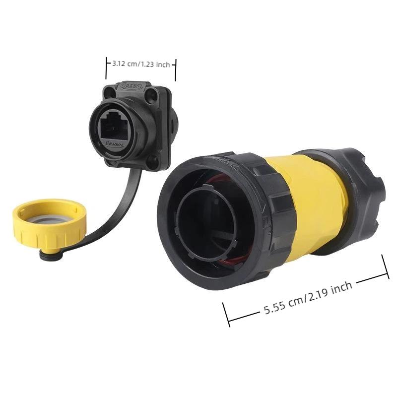 Ym20 Водонепроницаемый Пластиковый RJ45 Cat6 Ethernet Разъем-Розетка Адаптер Кабеля Для Светодиодного Дисплея Экрана Роутера