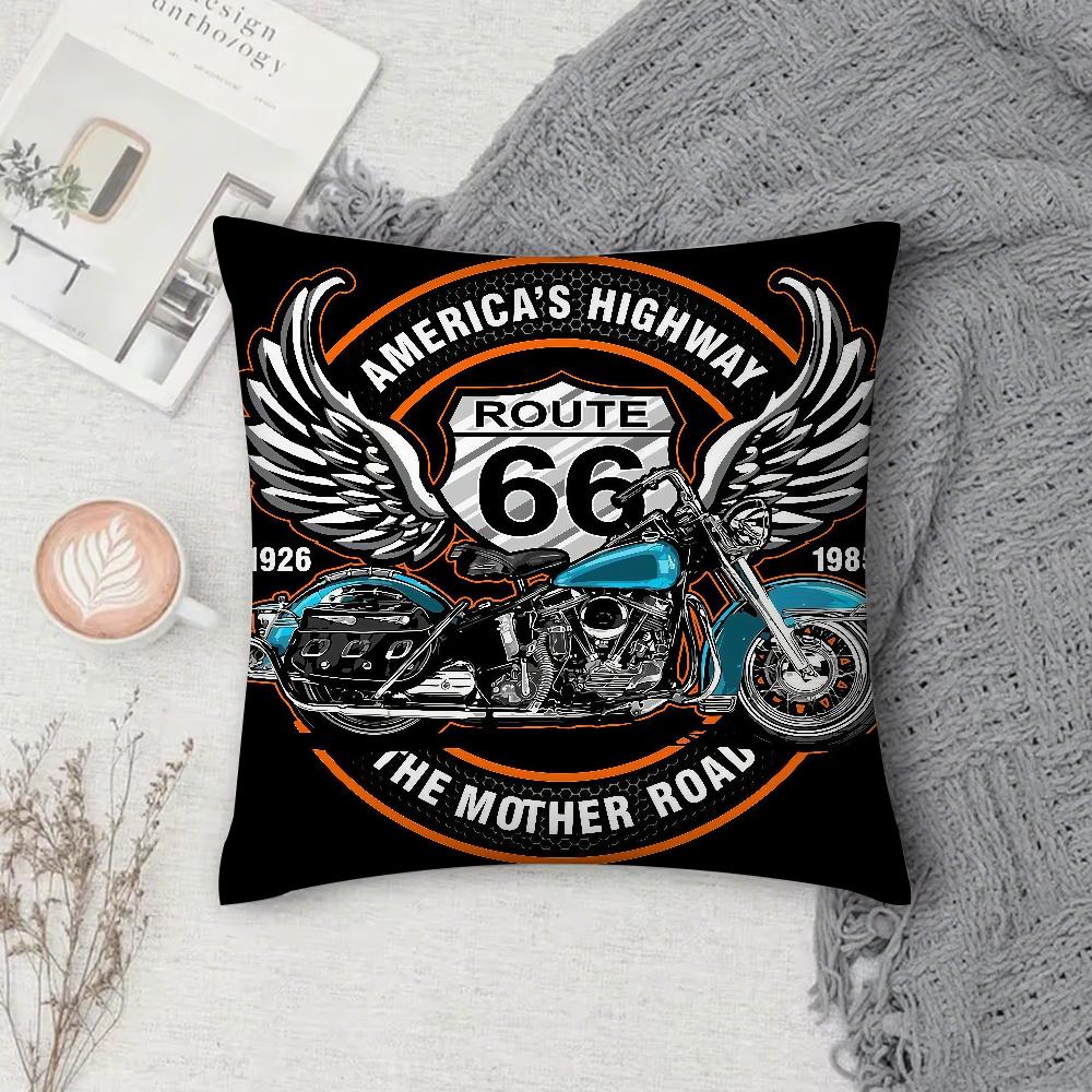 Модная Наволочка Us Route 66 Квадратная Двусторонняя Печать Чехол на Подушку для Дивана Наволочка Спальня Прикроватная