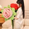 Soft Simulation Plush Rose Romantic Rose Plush Pillow Red Rose Bouquet  Home Decoration