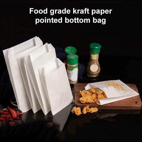 100Pcs Convenient Food-Grade Eco-friendly Packing Bags Snack Cookie Popcorn Candy Paper Kitchen Supplies