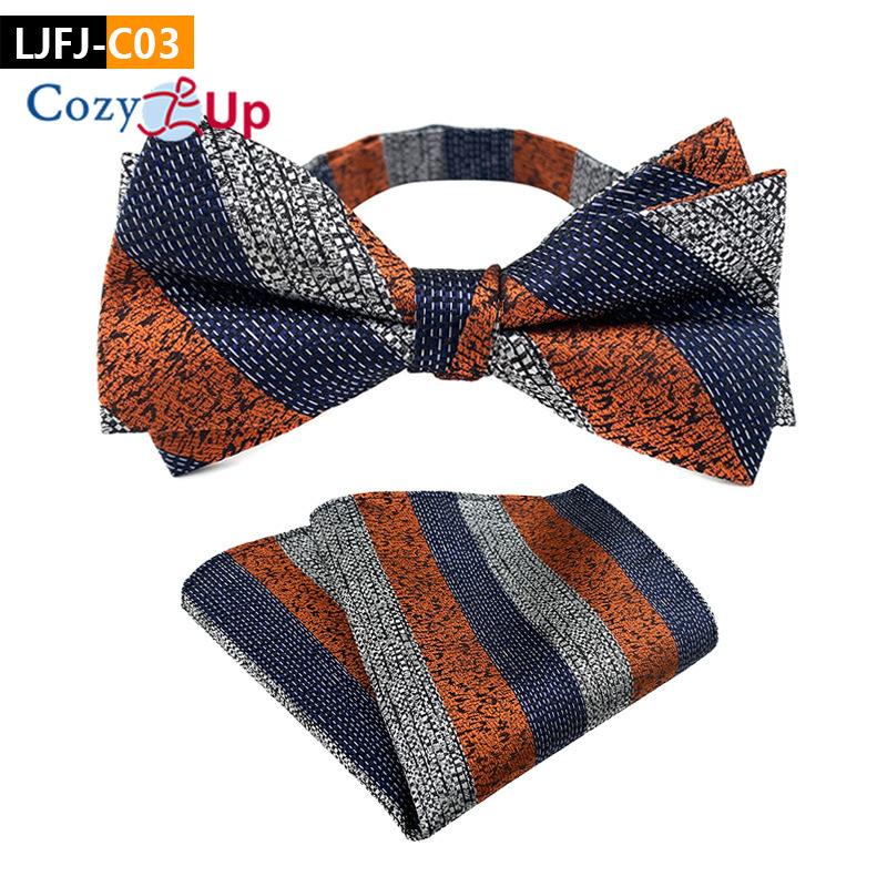 Костюм-двойка с галстуком-бабочкой и нагрудным платком с узором пейсли