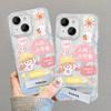 Suitable for Apple 15 Feather Yarn Mobile Phone Case Summer Iphone14pro Human Cute 13 Invisible Bracket 12 Cartoon