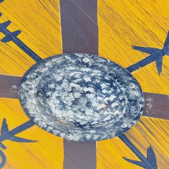 Wooden Viking Shield  King Finehair Battleworn Norse Round Shield for LARP, Cosplay, Wall Decor, Gift for Him