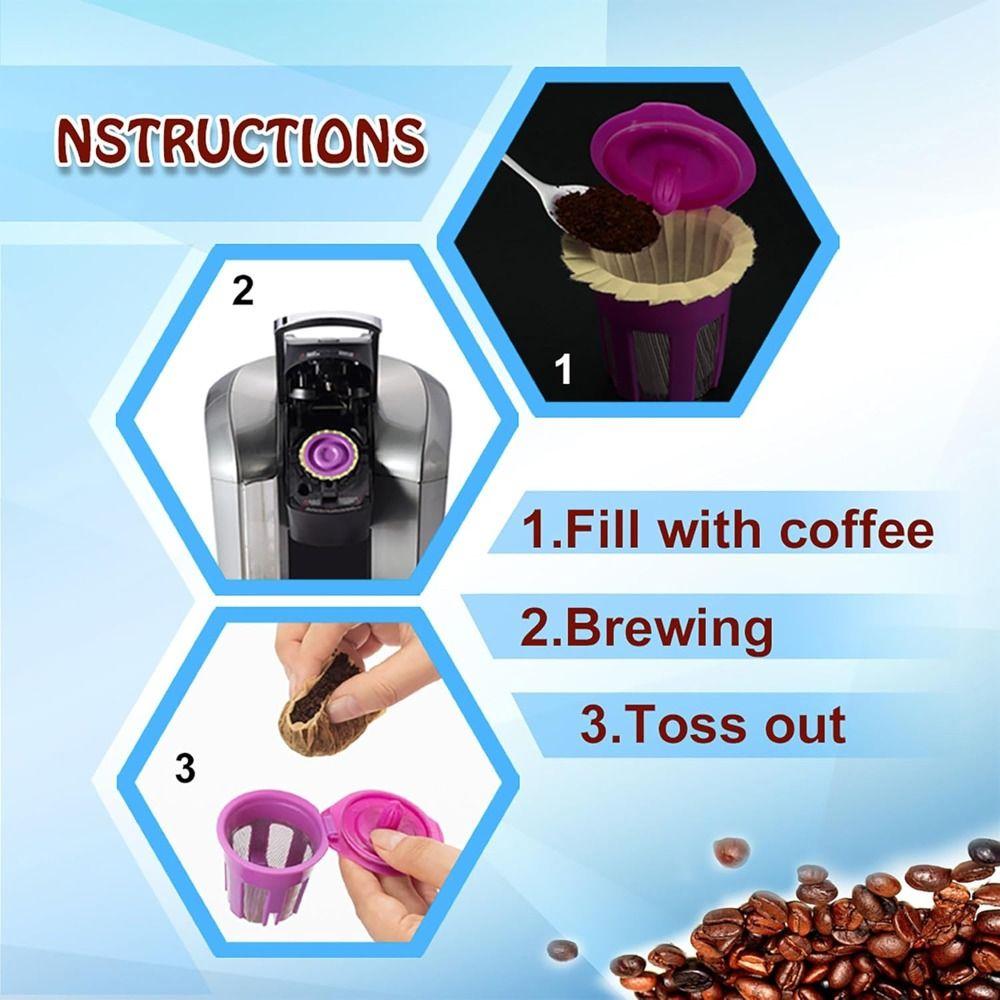 50/100 Pcs Natural Disposable Coffee Paper Filters K Cup Paper Filters  for Most Reusable K Cup Pods