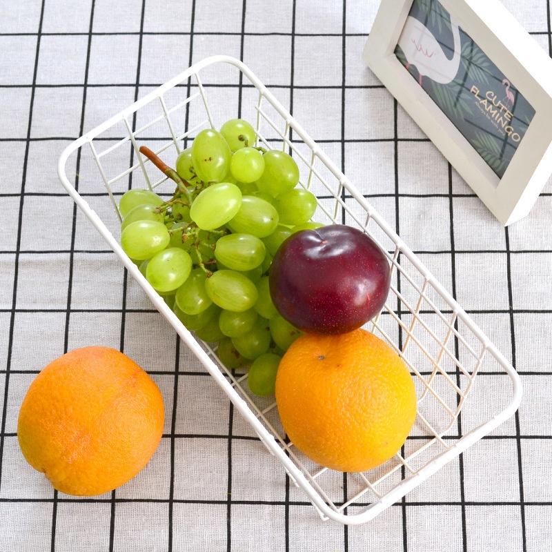 Kitchen Wrought Iron Hanging Basket Storage Box Without Punching Wall-mounted Desktop Bathroom Toile