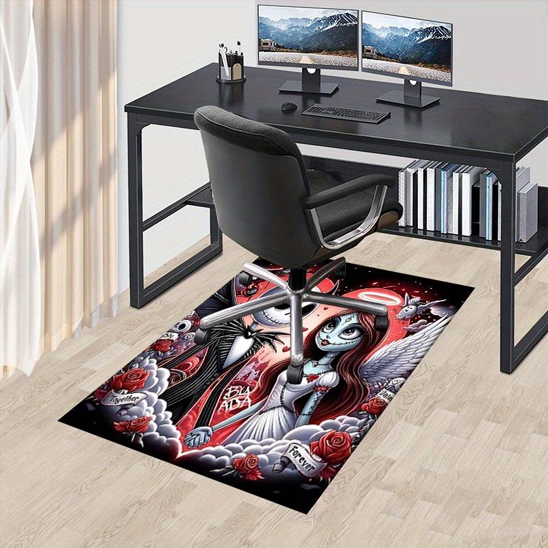 Office Rug "Jack Skellington""Sally" theme 3D Printed Anti-Slip Rug-Machine Washable for Living Room