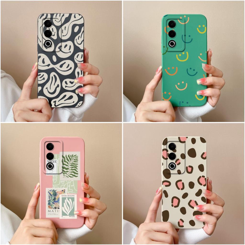 Чехол для OPPO Realme 12 13 P1 A3 Pro Plus C63 K12X Модные этикетки Защита камеры Мягкий жидкий силикон Простой узор Ударопрочный для OPPO Чехол Capa