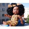 30cm Real Life Baby Girl Doll Vinyl African Newborn