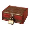 Style Vintage Wooden Box With Lock For Organizing Jewelry Accessories Decoration