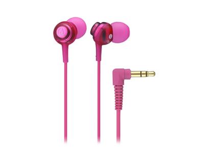 Наушники Audio-Technica в цвете PK Pink с держателем для намотки шнура и амбушюрами размеров L, коробка. ATH-CKL202 (XS, S, M, включено)