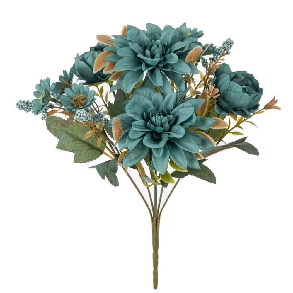 Bridal Bouquet Silk Dahlia Flower Arrangements Simulated Dahlia Artificial Flowers Bridal Bouquet