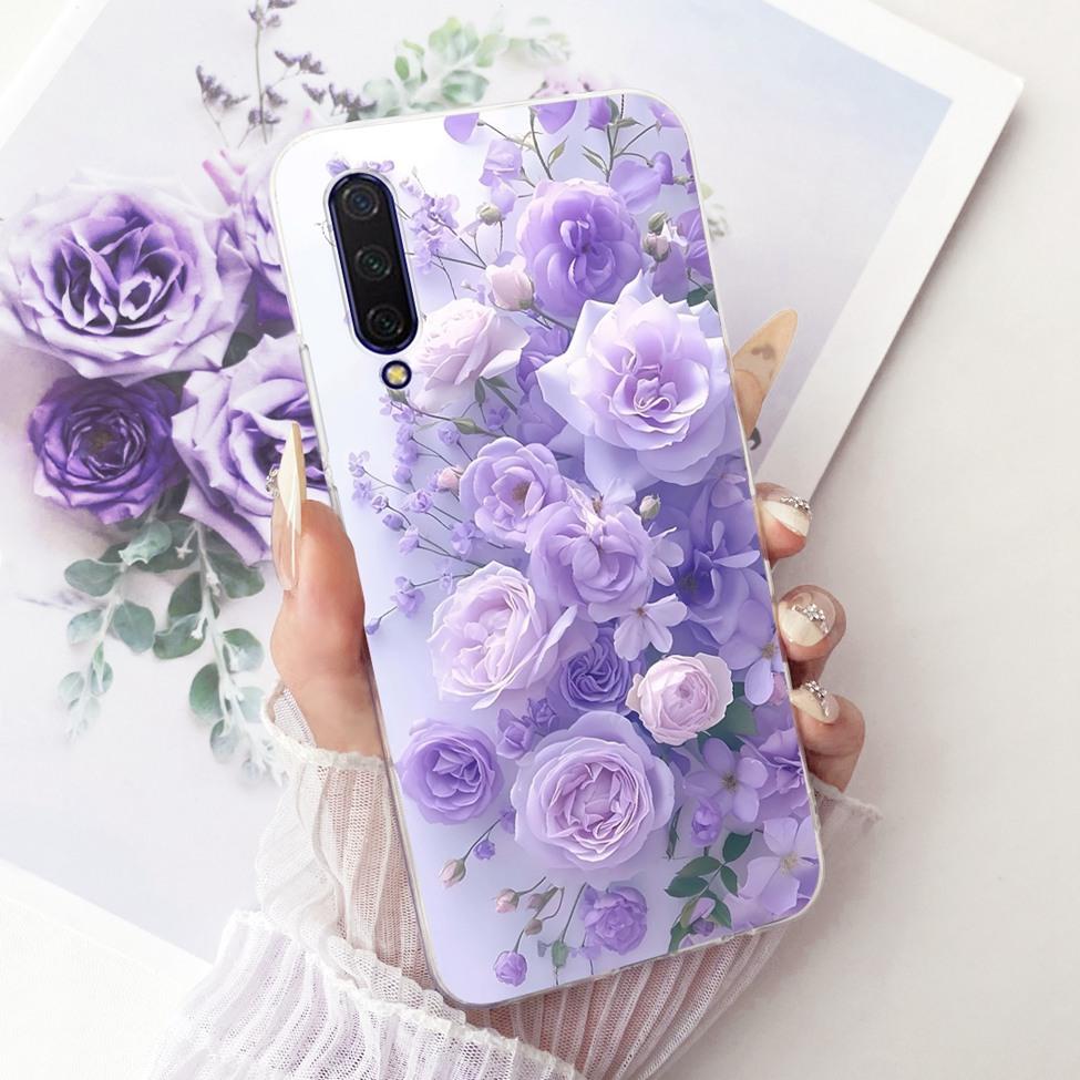 Transparent Casing For Xiaomi Mi9 Lite Case Cute Cat Fashion Butterfly Funny Cool Painted Cover M1904F3BG