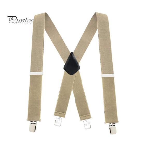 Мужские подтяжки, высокоэластичные, регулируемые, 4 прочных зажима, X сзади, нескользящее украшение, удобные в ношении, широкие мужские подтяжки для брюк, модный аксессуар