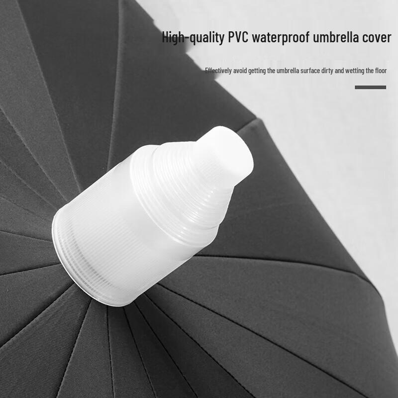 Hongye 16-Rib Semi-Automatic Windproof Straight Umbrella