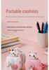 Cartoon Puppy USB Rechargeable Mini Fan: Silent, Portable, Ideal Gift for Kids and Students