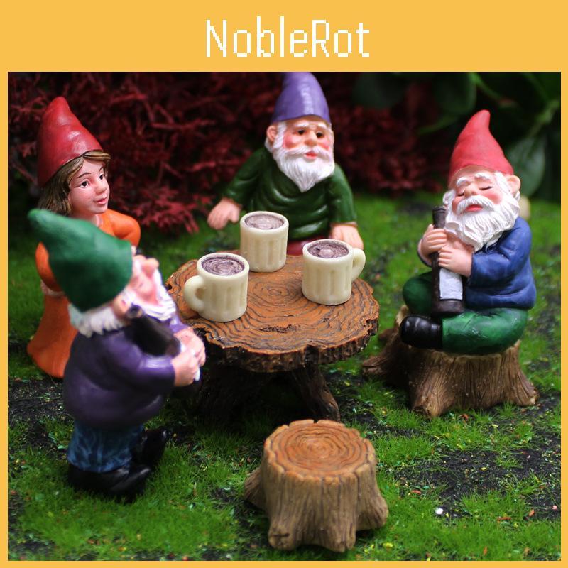 Набор из шести смоляных фигурок для сказочного ландшафтного дизайна сада