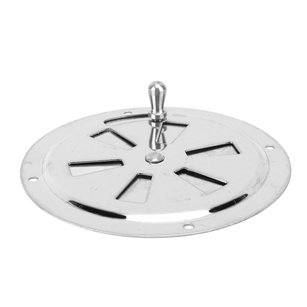 4 Inch Round Louver Vent Cover with Side Knob Adjustable 316 Stainless Steel Air Vent Grille for Boats Marine Yacht Home