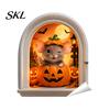 Arched Doorway Mouse Pattern Wall Stickers, Halloween/Christmas Theme, Easy Peel And Low Cost Space Renovation Stick Waterproof PVC Decals for Living