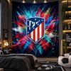 Wall Hanging Tapestry Atletico Madrid Print Cloth for Living Room Bedroom Home Decor