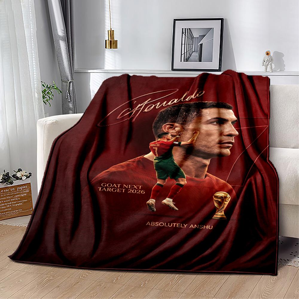Cristiano Ronaldo's Legacy Blanket Warmthful Decor Perfect for Livingroom Couch Sofa All-Season Use Digital Print