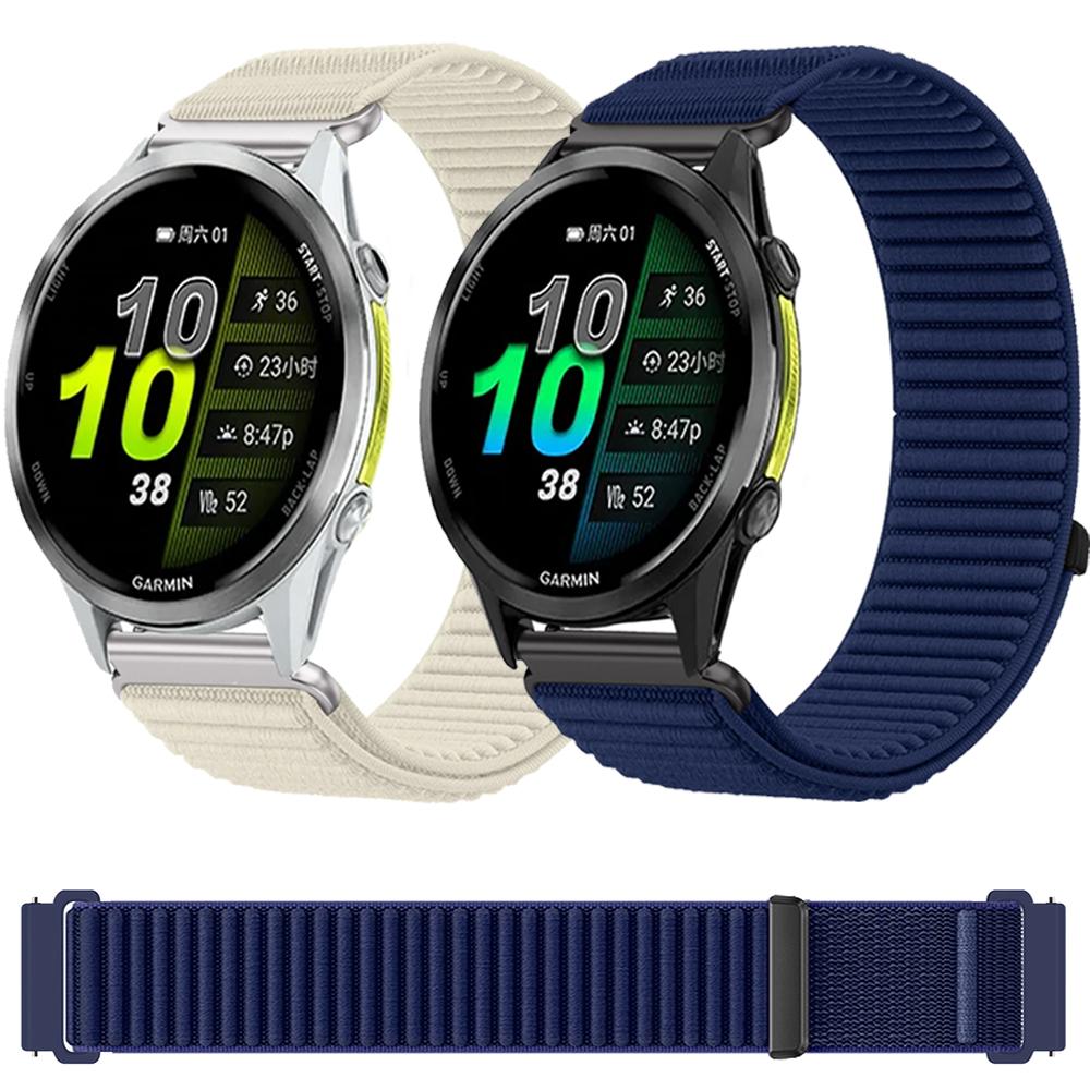 18mm 20mm 22mm Nylon Loop Strap for Garmin Forerunner 970 570 965 955 165 55/Venu 4 45mm 41mm Bracelet for Garmin Vivoactive 6 5