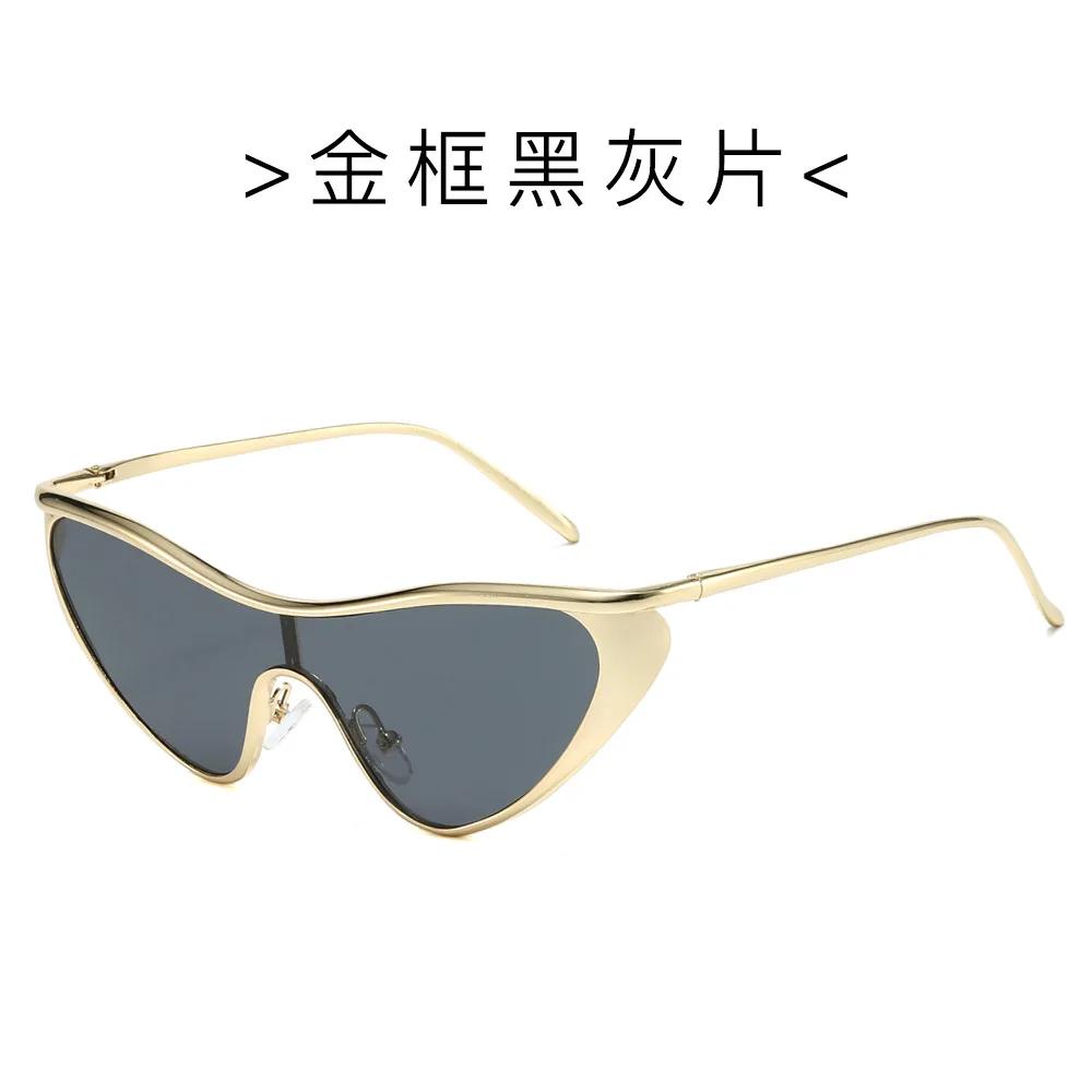 Punk Cat Eye Sunglasses Women Luxury Brand Steampunk One-Piece Sun Glasses For Lady Vintage Shield Eyewear Uv400 Shades