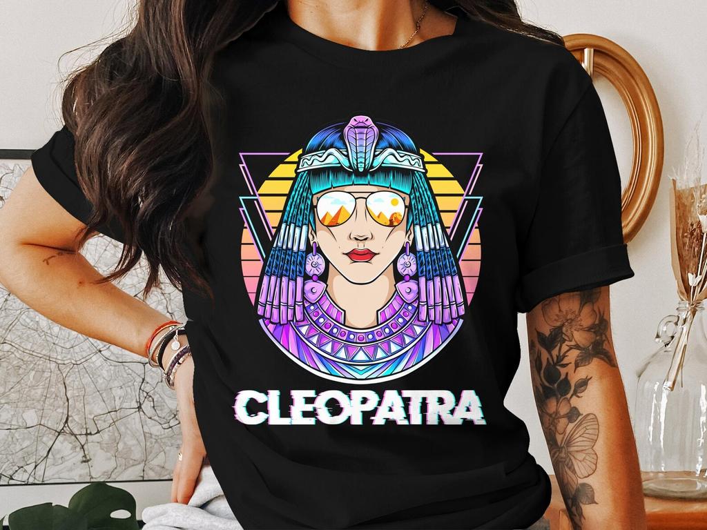 Ancient Egyptian Goddess Cleopatra T-shirt, Egyptian Mythology Deity Tee, History Themed T-shirt, Egypt Religion Graphic Tee