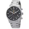 Discover More Sport Chronograph Stainless Steel Black Dial Quartz SSB447P1 100M Men's Watch
