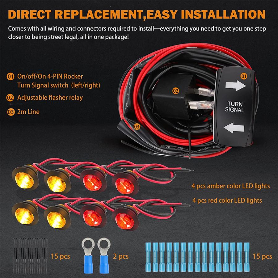 Универсальный комплект для квадроцикла UTV, разрешенный для дорог общего пользования, Совместим с для Polaris RZR Yamaha Rhino