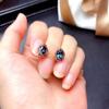 Fashion Oval Cut Blue Stone Aqua Stud Earrings for Women Lady Girls Engagement Wedding Bridal Jewelry Gift
