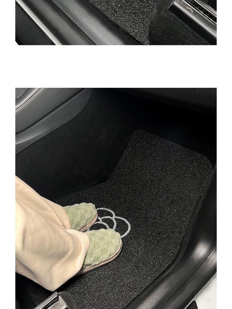 Tesla Model 3 & Model Y Индивидуальные шелковые коврики для пола с противоскользящим покрытием - Полностью закрывающие салонные коврики для ног