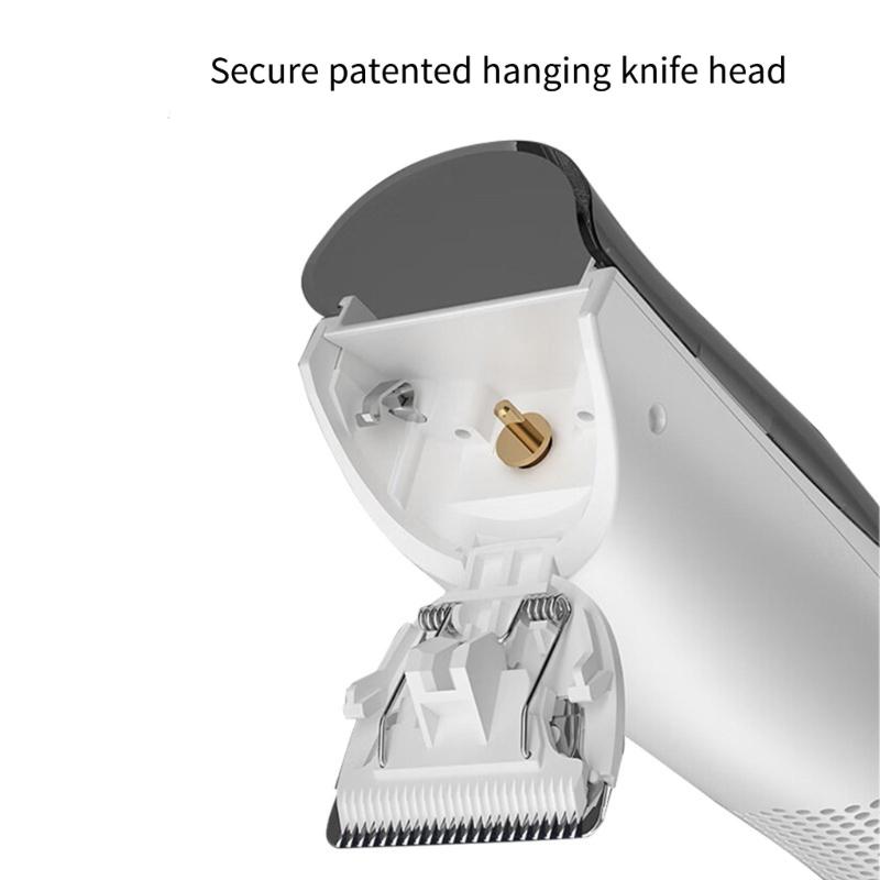 Kids Cordless Hair Clippers 3 Guide Comb Built In Suction Quiet Trimmer for Baby Safe Rechargeable Trimming Tool