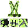 High Visibility Elastic Reflective Vest Belt Fluorescent Green Safety Strap for Night Running