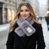 Fake Collar Plush Scarf Thicken Pure Color Bib Retro Women Winter Scarves  Autumn Winter