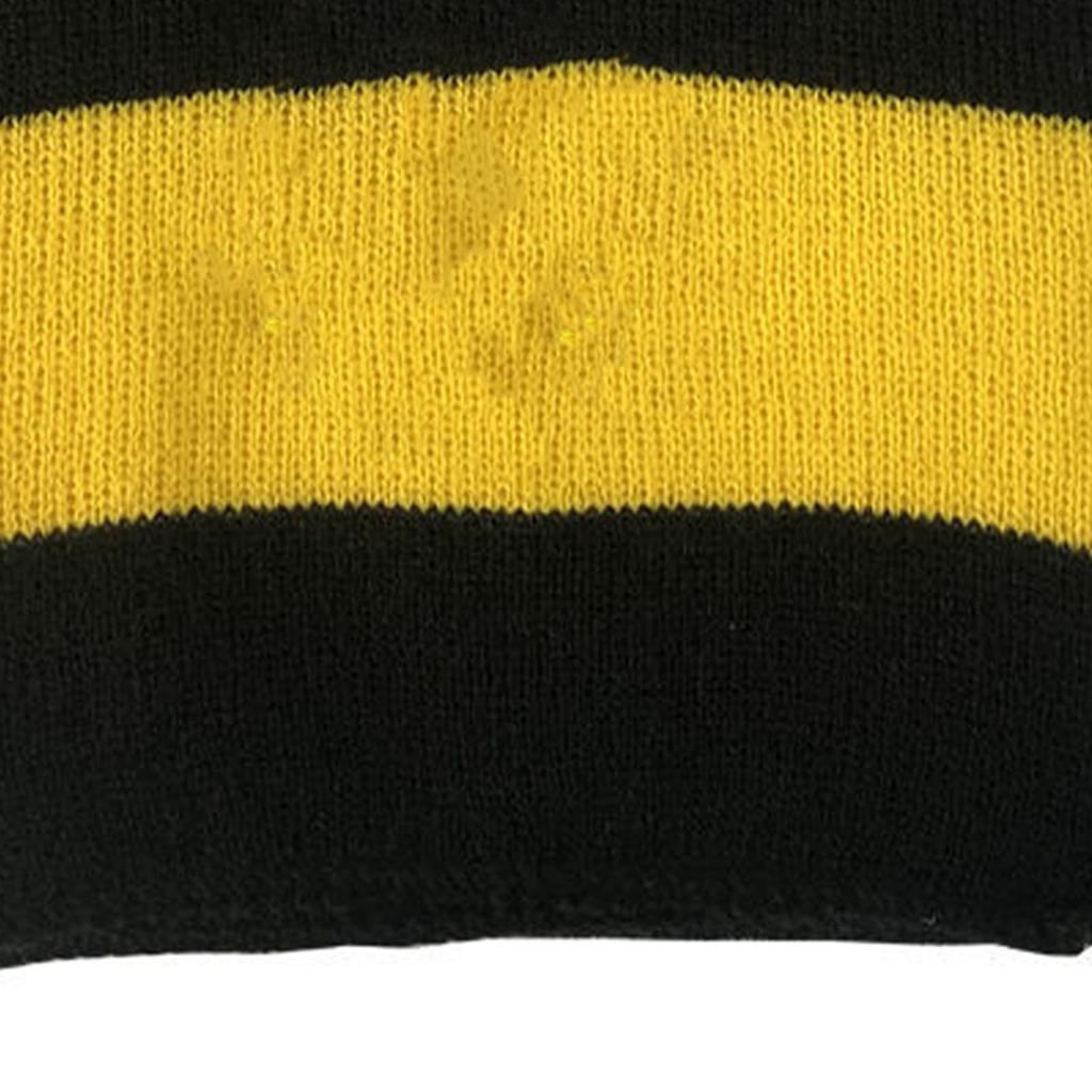 School Striped Scarf Yellow and Black Color Striped Print Soft Scarf for Boys Girls Winter