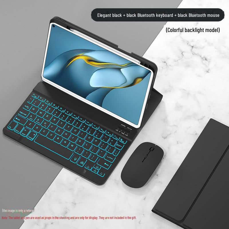 Совместимый комплект Bluetooth-клавиатуры и мыши для Huawei MatePad 10.4/11/V7 Pro/10.8/12.6 с гнездом для стилуса