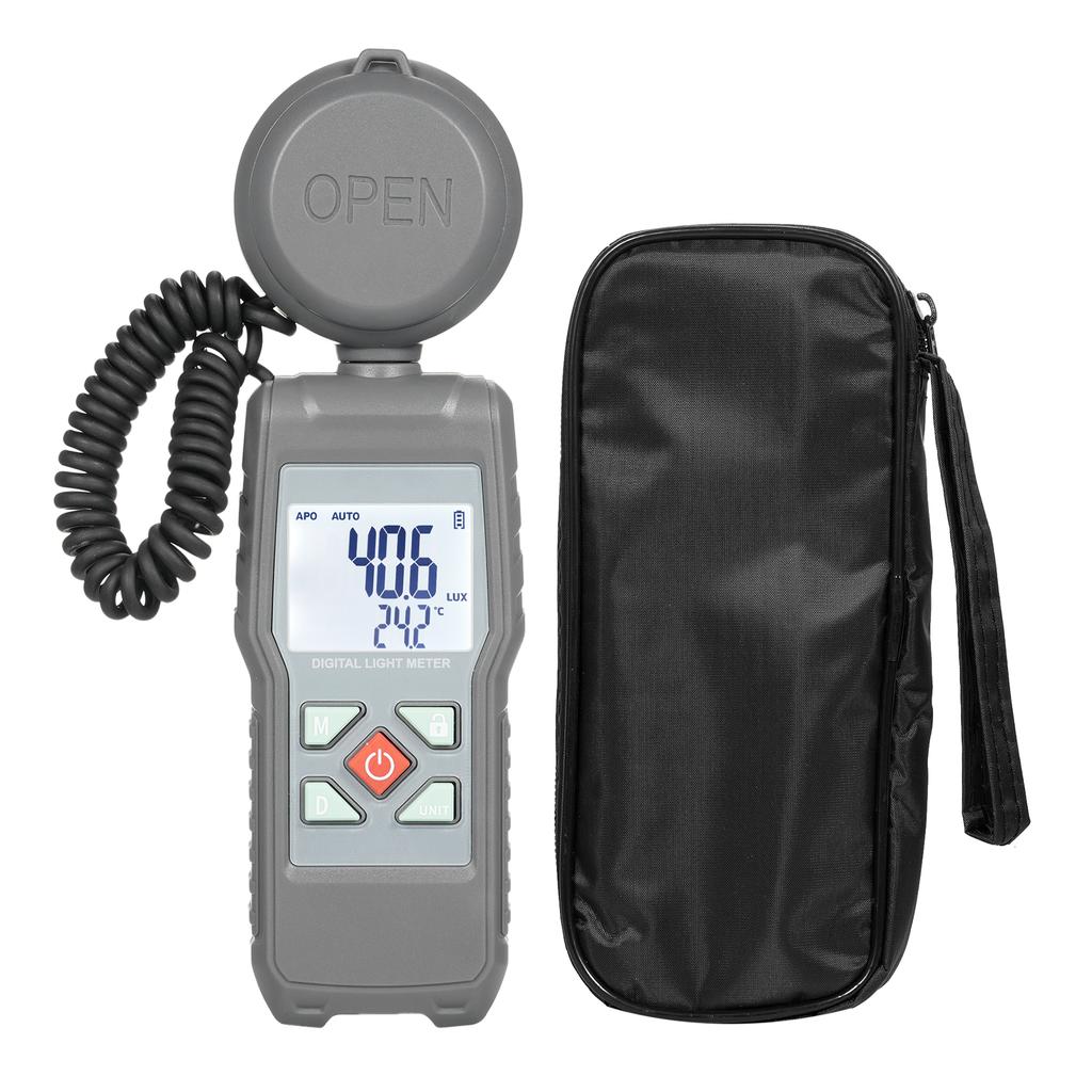 Люксметр Цифровой измеритель освещенности Ручной прибор для измерения температуры окружающей среды, диапазон вверх